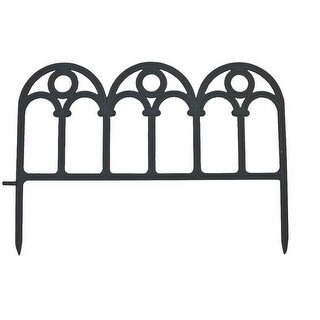 TerraTrade Victorian Black Garden Border Fencing Set - Free Shipping On